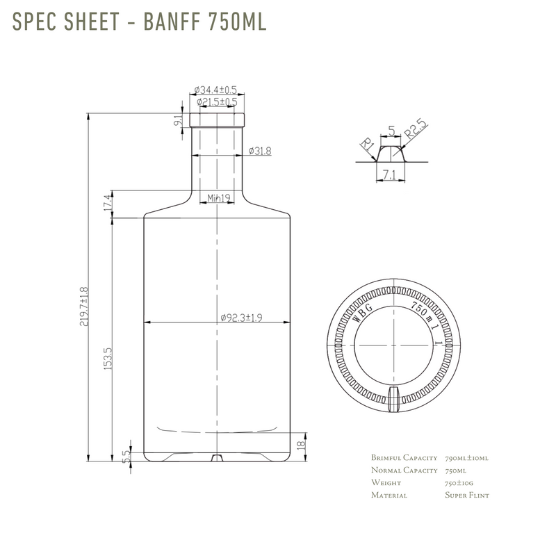 BANFF GLASS BOTTLE