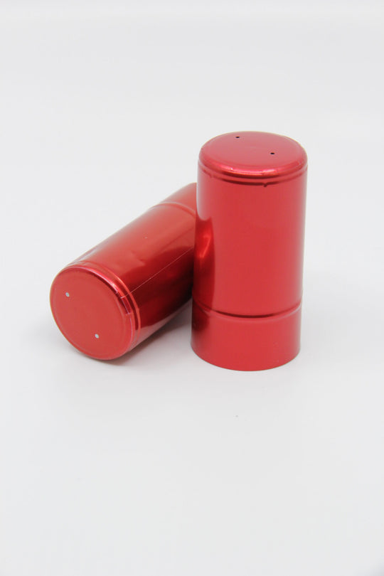 POLYTIN BOTTLE CAPSULES (130MY) - SIZE: 29.5X60MM - COLOUR: METALLIC RED - PLAIN TOP DISC (4,090/ box)