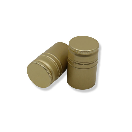 28X44MM ALUMINUM SCREW CAP WITH SARANEX