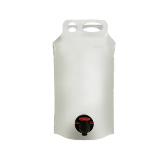 POUCH-UP® - PLAIN WHITE POUCH - HANDLE WITH 2 HOLES - DOUBLE GUSSET