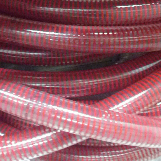 WINE HOSE CLEAR WITH RED HELIX